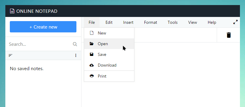 Open text file in Dakfo